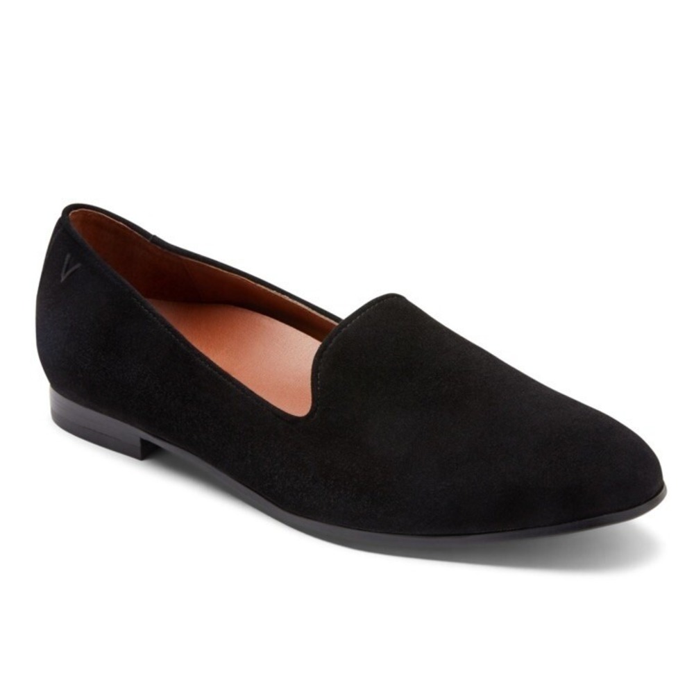 Vionic Loafer Womens 11 Medium Willa Black Suede‎ Shoe Arch Support Orthotic New